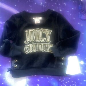 Juicy Couture Black Velvet Sweatshirt